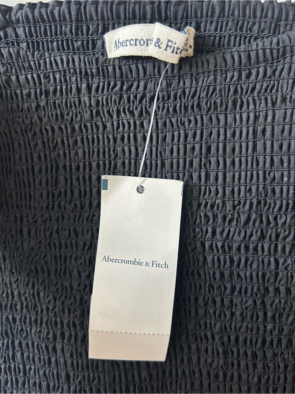 Abercrombie & Fitch Black Smocked Mini Sundress - Picture 3 of 3